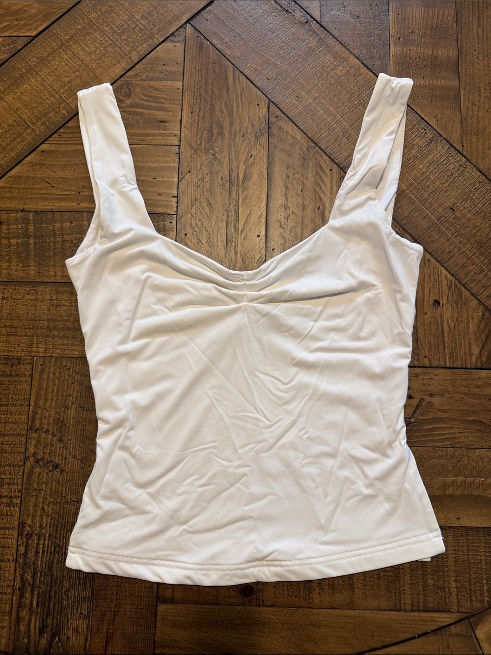 Princess Polly White Women’s Tank Top with Sweetheart Neckline